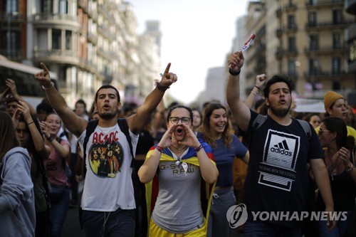 스페인, 독립추진 카탈루냐지도부에 징역 9∼13년 중형 선고