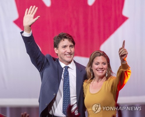 캐나다 총선 자유당 승리…트뤼도 총리, 소수 정부로 재집권(종합3보)