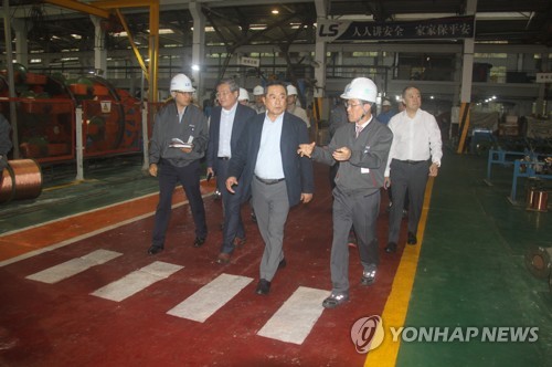 LS그룹 구자열 회장, 中법인 홍치전선 현장 경영