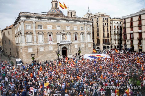 스페인 야권, 총선 앞두고 카탈루냐 위기 '호재'