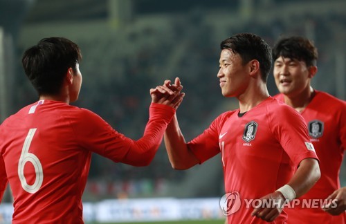 '김신욱 4골+손흥민 멀티골' 한국, 스리랑카에 8-0 대승