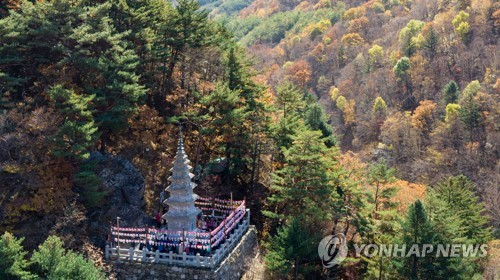 진한 가을만큼 정선 정암사 수마노탑 국보 승격 염원 뜨겁다