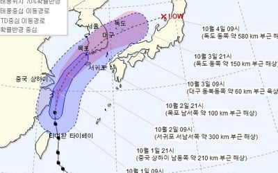 태풍 '미탁' 한국 상륙 시점 앞당겨져…3일 0시께 전남 도착