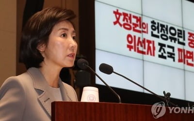 나경원 "검찰개혁 동요 메들리에 분노…소년병 동원 극단주의"