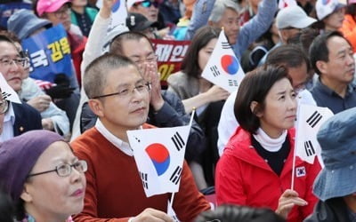 광화문집회에 '합류'한 한국당 지도부…말 아끼며 '로우키 모드'