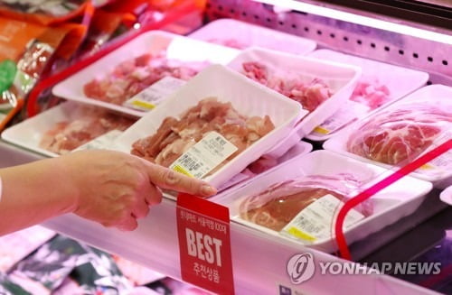 돼지고기 도매가 돼지열병 확진 후 최저치…㎏당 2700원대