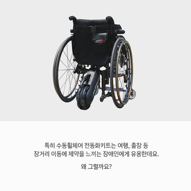 수동휠체어에 장착하는 전통화 키트. 사진=현대차그룹