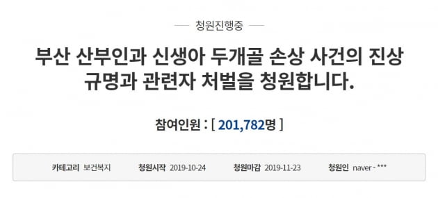 사진=청와대 국민청원 홈페이지 캡처