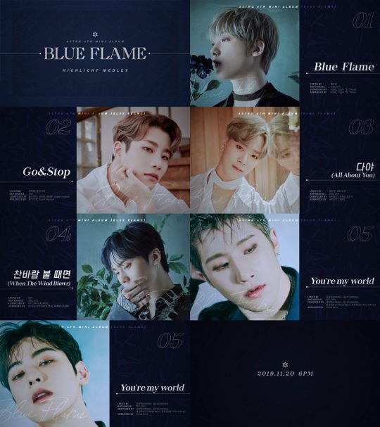 그룹 아스트로 ‘BLUE FLAME’ 하이라이트 메들리./사진제공=판타지오