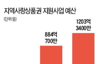 작년 100억→내년 1203억…'지역사랑상품권' 지원 예산, 효과 분석은 시작도 안해