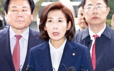 '패스트트랙 충돌' 나경원, 檢 출석…"여권 권력장악 시도, 역사가 심판"