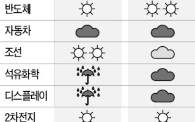 내년 반도체·조선 '맑음'…유화 '비'