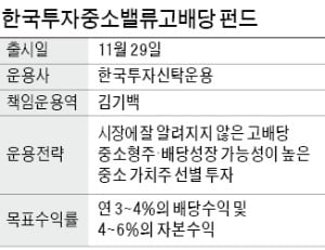 소외된 고배당 중소형株 펀드 나온다