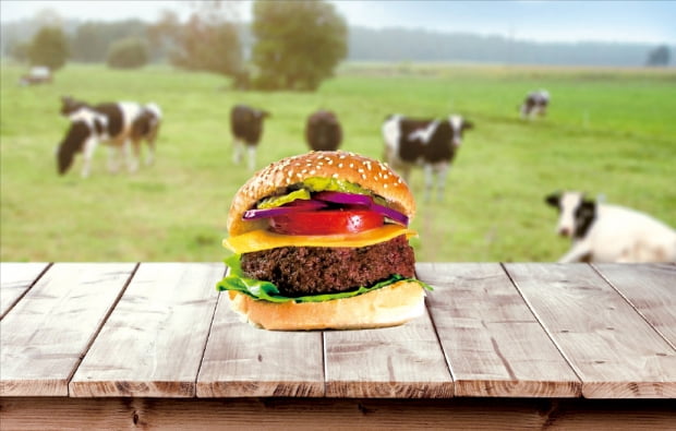 2016년 네덜란드에서 설립된 스타트업 모사미트가 세포 배양 소고기로 만든 햄버거.  모사미트 홈페이지 갈무리 