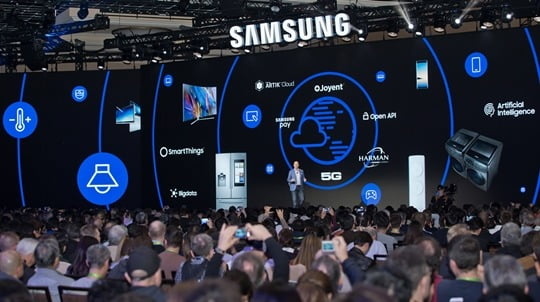 CES 2018에 참여한 삼성전자/ 사진=연합뉴스