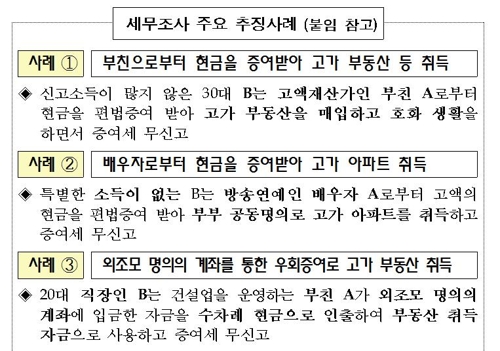 고가주택 구매·전세 224명 자금출처 밝힌다…편법증여 의심