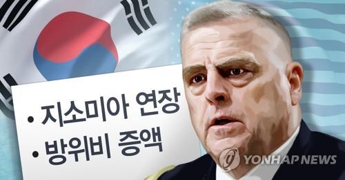 밀리 美합참의장 방한…내일 44차 한미군사위원회 개최(종합)