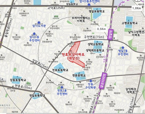 서울 천호우성아파트 정비계획 통과…최고 15층 625세대