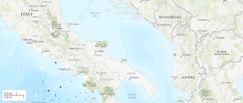 알바니아 시자크에서 규모 6.4 지진