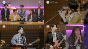 &#39;음악당&#39; 더로즈, 팬송 부르며 입맞춤 퍼포먼스…김이나 &#39;환호&#39;