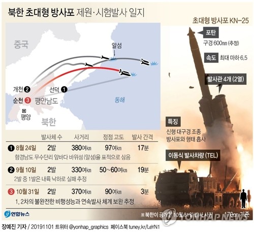 미국·독일 미사일 전문가 "北 초대형 방사포 완성도 의문"