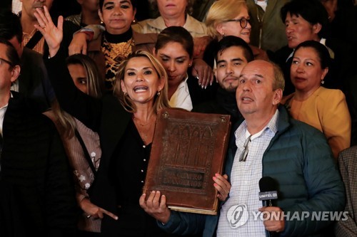 볼리비아 야당 의원, '임시 대통령' 선언…모랄레스 "쿠데타"(종합2보)