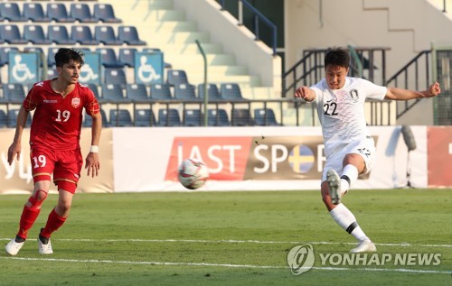 '오세훈 멀티골' 김학범호, 바레인 3-0 완파…두바이컵 2연승