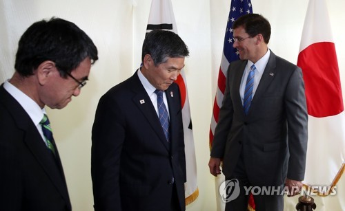 美당국자들 지소미아 방한 외교전 마무리…막판 역할 여부 촉각