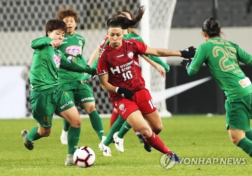 현대제철, 여자축구 클럽챔피언십서 닛폰TV에 0-2 패배