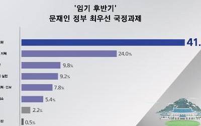 文정부 임기 후반기 최우선 국정과제는 '경제활성화'[리얼미터]