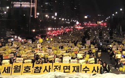 "정치검찰, 개혁에 저항…입맛 따라 수사" 여의도 가득찬 촛불