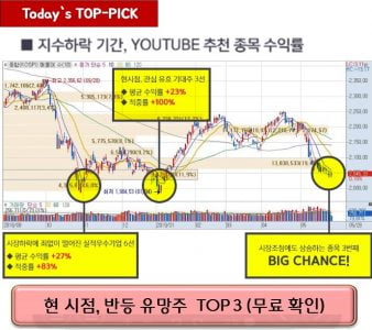 [혼돈 증시, '저점 매수 기회' 낙폭과대株 TOP 3]