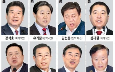 한국당 원내대표 4파전…9일 '예측불허 승부'