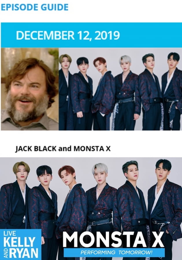 몬스타엑스, 美 전통의 아침 토크쇼 출연…잭블랙과 어깨 나란히