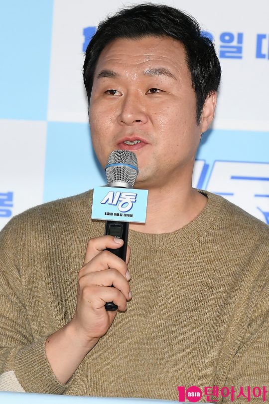 배우 윤경호가 10일 오후 서울 자양동 롯데시네마 건대입구에서 열린 영화 ‘시동’ 언론시사회에 참석했다. /이승현 기자 lsh87@