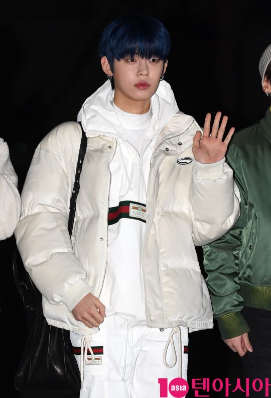 TXT 연준이 20일 오전 서울 여의도 KBS 신관 공개홀에서 열린 KBS2 ‘뮤직뱅크'(뮤뱅) 리허설에 참석하고 있다.