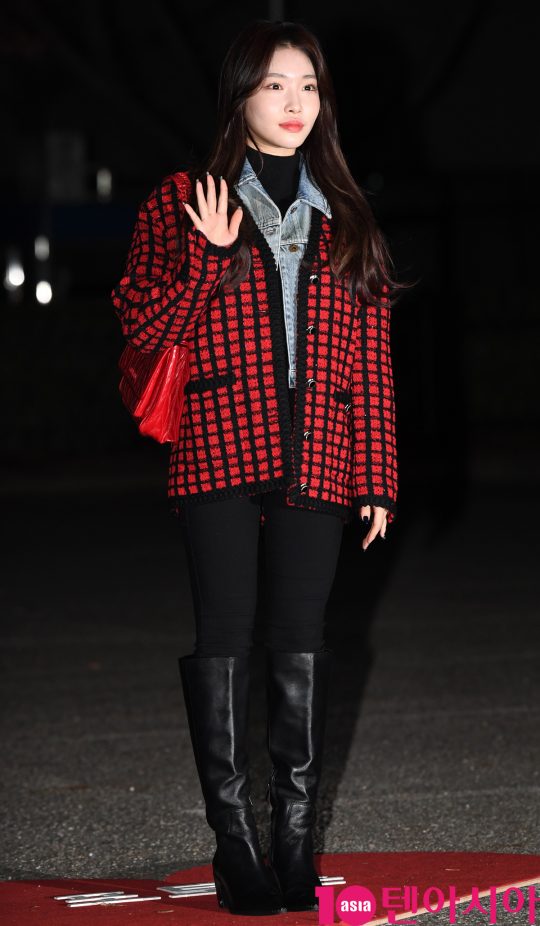청하가 20일 오전 서울 여의도 KBS 신관 공개홀에서 열린 KBS2 ‘뮤직뱅크'(뮤뱅) 리허설에 참석하고 있다.