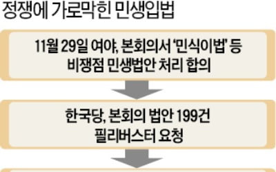 민생·경제법안 처리도 '오리무중'