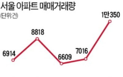 서울 10월 아파트 거래량 급증…1년 2개월 만에 1만건 넘었다