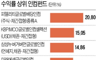 배당주·리츠·채권 '한바구니'…인컴펀드 올 수익률 10%