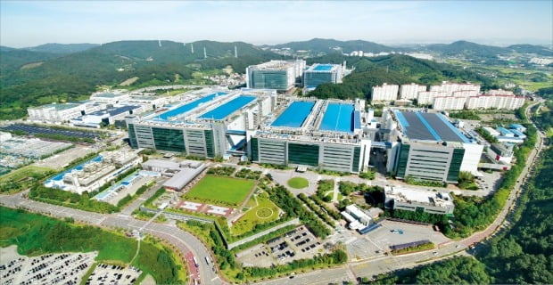 중소형 OLED 핵심 생산기지인 삼성디스플레이 아산 캠퍼스 전경.  삼성디스플레이 제공
 