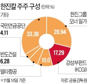 자료=한진칼 주주구성, 한국경제 DB