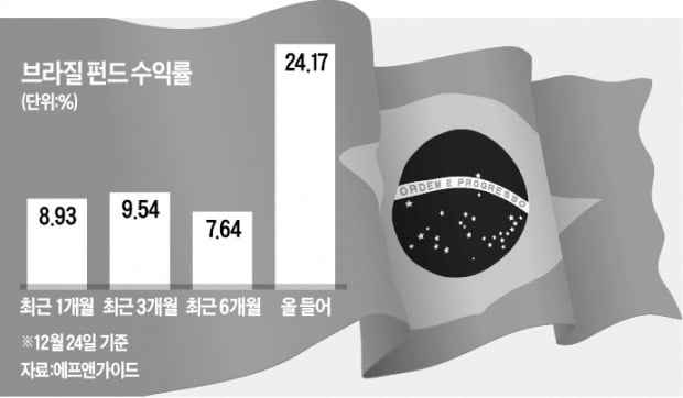 올해 성적표 A+…브라질 펀드 '브라보'