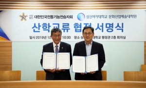 성신여대 문화산업예술대학원, 대한민국전통기능전승자회와 산학교류 협정 맺어