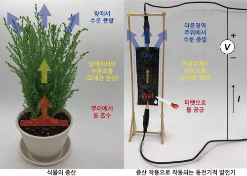 물 몇 방울로 전기 만든다…친환경 발전기 개발