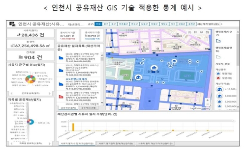 인천시 'GIS행정지도 포털' 도입…공유재산 관리 효율화