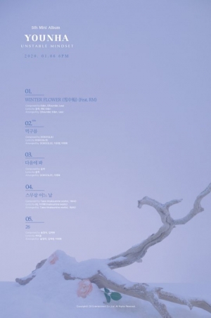 윤하, 새 음반 곡 목록 공개…방탄소년단 RM과 협업