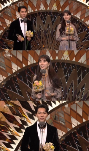 [2019 SBS 연기대상] '배가본드' 이승기·배수지, 베스트커플상 “고로쇠 수액처럼 귀했던 멜로신”