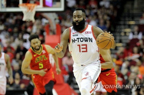 NBA 휴스턴 하든, 개인 통산 4번째 60득점 경기…조던과 동률