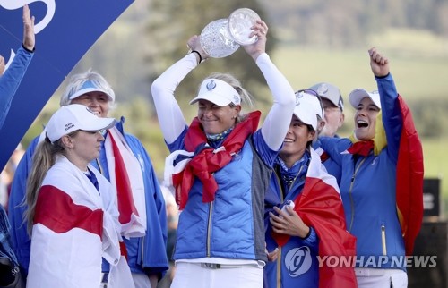 LPGA 투어 올해 최고 순간은 페테르센의 솔하임컵 위닝 퍼트